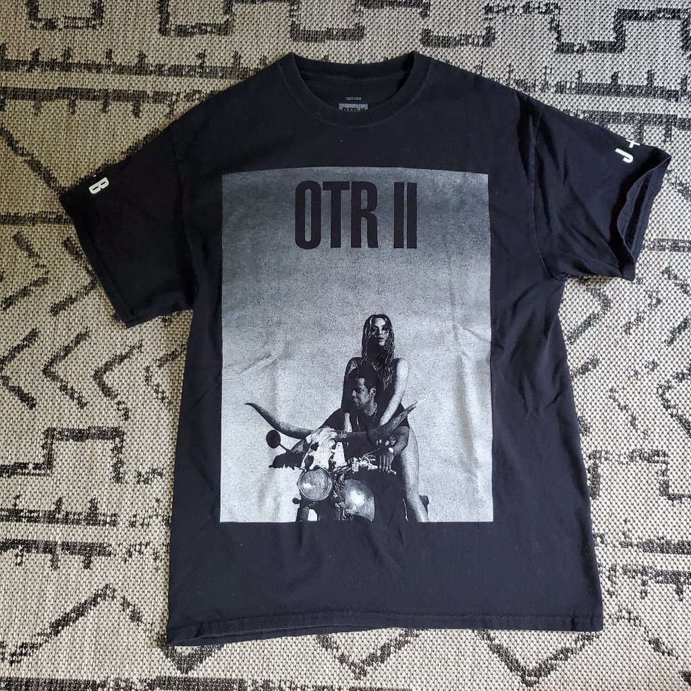 OTR II JAY-Z BEYONCE 2018 CONCERT 2-SIDED TOUR BLACK SHIRT RARE AUTHENTIC!